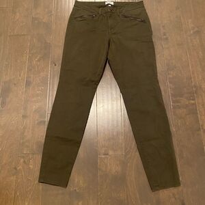 William Rast Pants Women 30 Olive Green Jane Skinny‎ Cargo Pockets Stretch Jeans